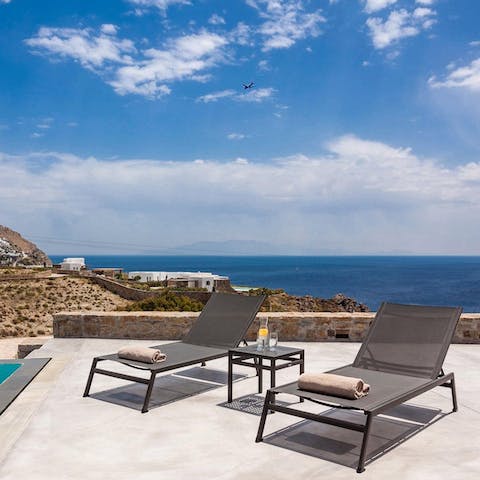 Take in the fabulous sea views from this hillside home