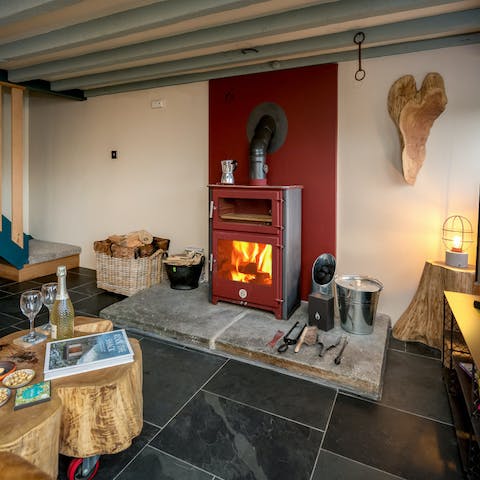 Keep toasty in front of the log burner