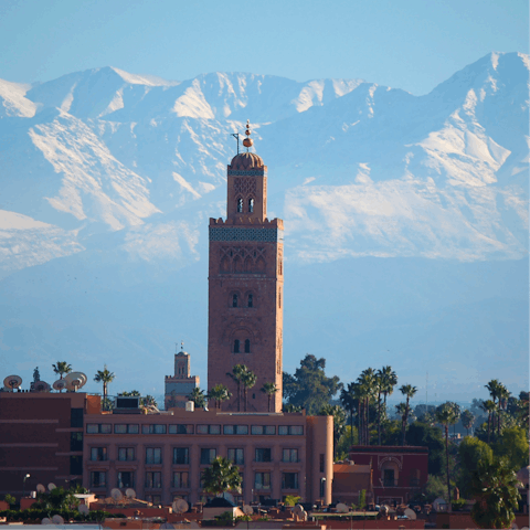 Take a journey to the vibrant heart of Marrakech – just a short drive away