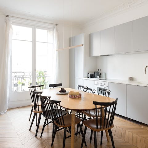 Cook French-inspired meals at home or walk to a nearby restaurant