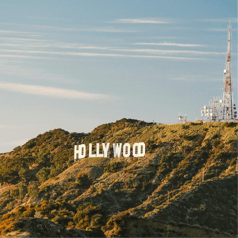 Stay in the hills above Sunset Boulevard, just a fifteen-minute drive from Hollywood
