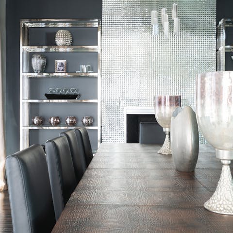 Serve up meals in the glamorous dining room