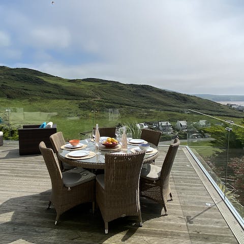 Start the day with an alfresco breakfast in the invigorating sea breeze