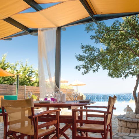 Look forward to alfresco lunches under the pergola