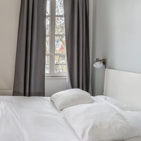 Wake up to views of the the Centre Pompidou from the comfortable bedrooms