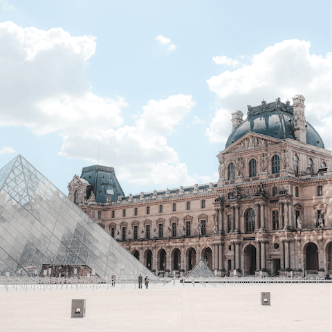 Spend an afternoon at the Louvre, a thirteen-minute walk away
