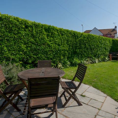 Enjoy leisurely afternoons relaxing in the garden