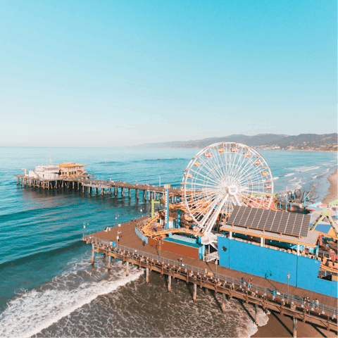 Stroll down to Santa Monica's storied pier, just a few miles down the road