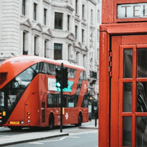 Ride a double-decker bus through town – Regent Street is seconds from your door
