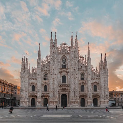 Stay in the heart of Milan, just a thirty-five-minute stroll from the Duomo