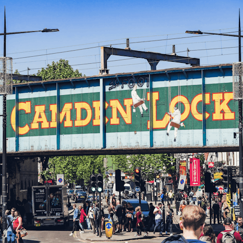 Soak up the vibrant heart of Camden while exploring the market