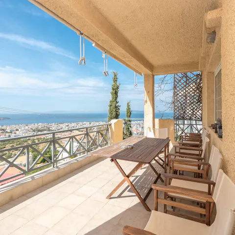Enjoy the beautiful sea views from your wide wrap-around balcony