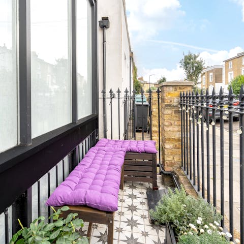 Enjoy your morning cuppa in the courtyard