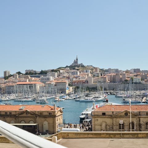 Soak up spectacular views from your private balcony over the Vieux-Port de Marseille