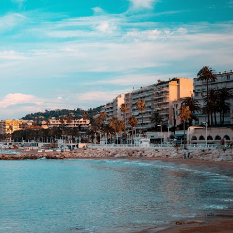 Spend long afternoons soaking up the sun on beaches of La Croisette