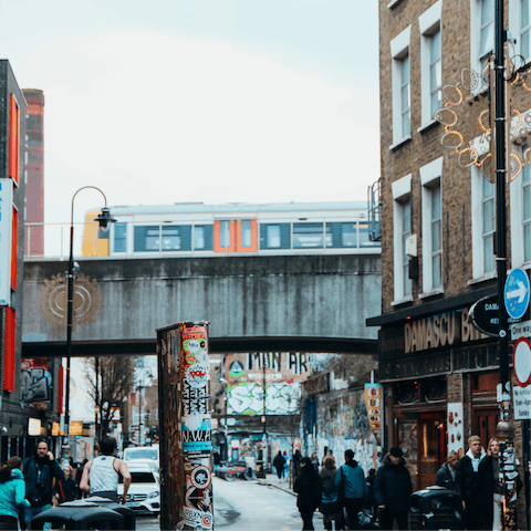 Explore Shoreditch's hip bars, restaurants and shops