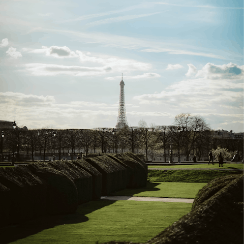 Take a gentle stroll around the Tuileries Garden after visiting the Louvre