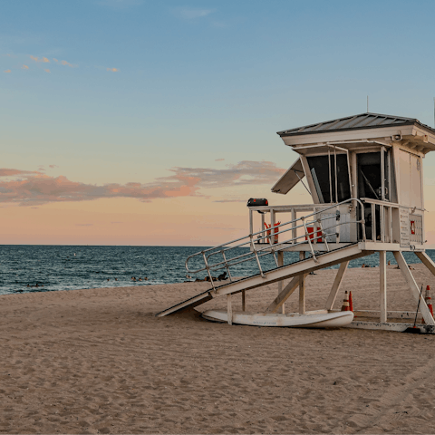 Take a sunset stroll along the waterfront followed by a barbecue at home