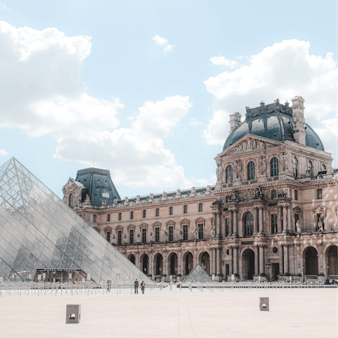 Spend an afternoon admiring the Louvre's art, a fifteen-minute walk away