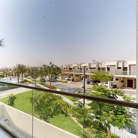 Admire views of the surroundings from the balcony