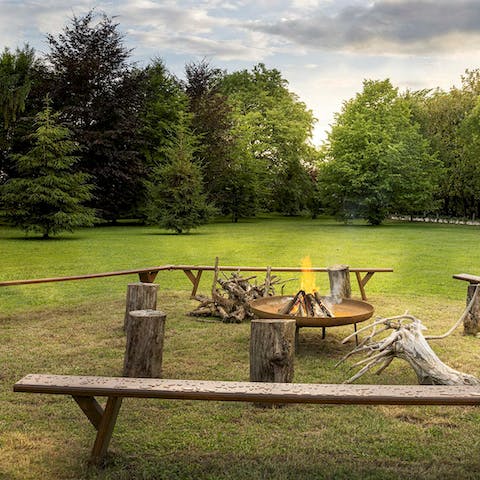 Gather around the fire pit come evening time with a glass of Italian wine in hand 
