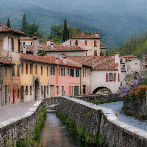 Stay just a six-minute drive away from the picturesque city of Vittorio Veneto