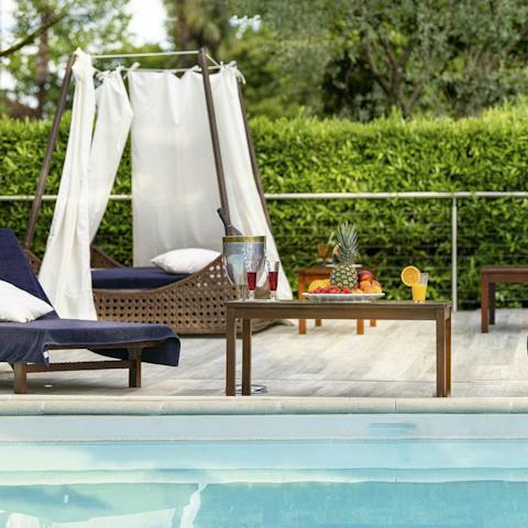 Lounge around the pool in the Italian sunshine 