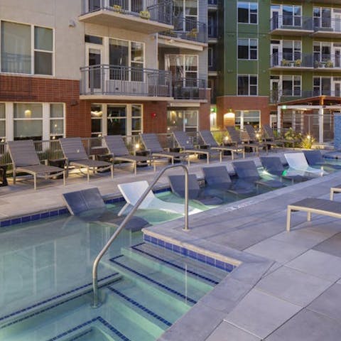 Chill out in the communal pool