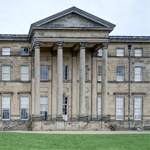 Marvel at the imposing 18th-century Attingham House, 5 miles outside town