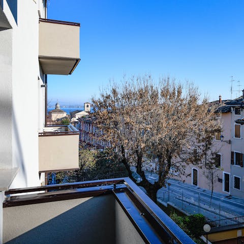 Embrace the fresh air and views from the little balcony