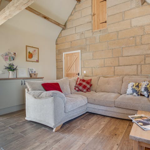 Admire the handsome proportions of the barn conversion property