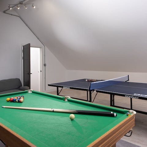Head up to the games room and while away the hours with pool and ping pong