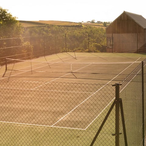 Discover your competitive streak on the tennis court, and start your day with a few games