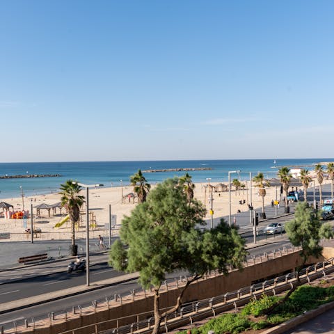 Wander over to Gordon Beach and enjoy a swim in the Mediterranean Sea