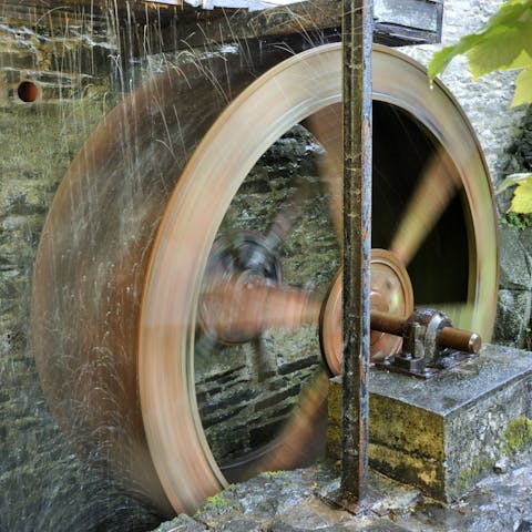 Stay in a beautiful old mill with a working waterwheel