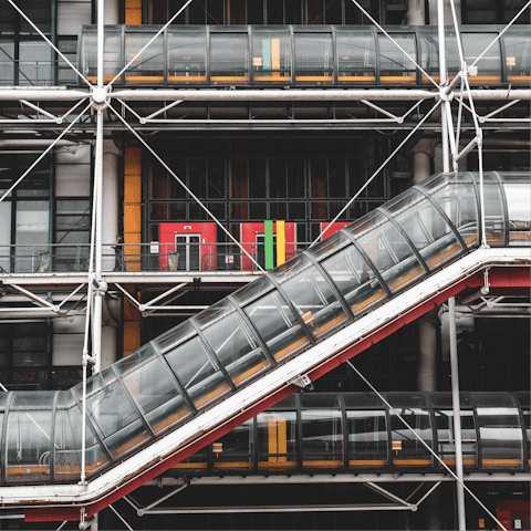 Admire the modern art of Centre Pompidou – you can walk there in no time