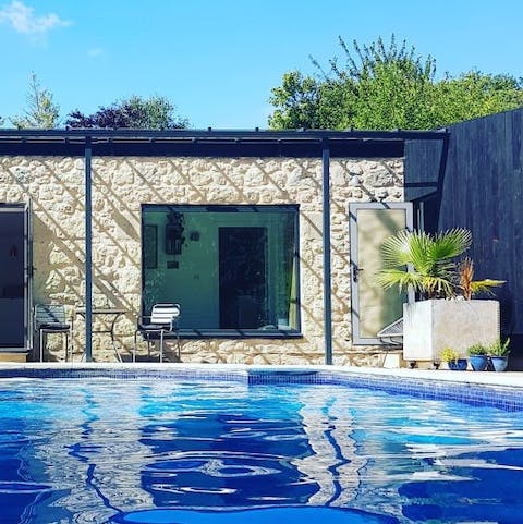 Make a splash in the private pool, perfect for an afternoon dip in the sun