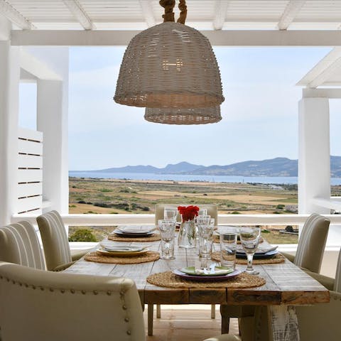 Dine in style at the table with incredible views