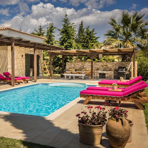 Soak up the sun from in or beside the private pool