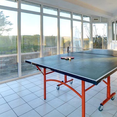 Challenge your friends to a fun game of table tennis