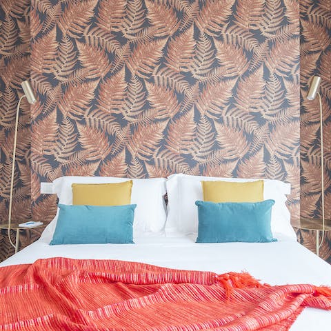 Take in the quirky wallpapers in every room