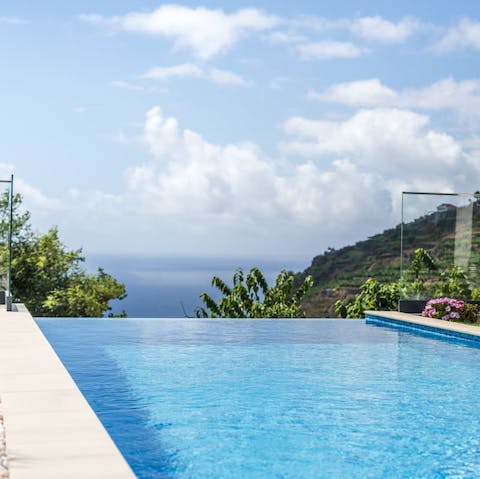 Gaze out over the Atlantic Ocean from the alluring infinity pool
