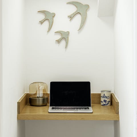 Send a few emails from the clever work nook