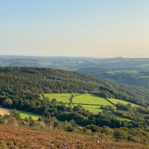 Explore the unspoilt beauty of Dartmoor National Park, twenty-five minutes away in the car