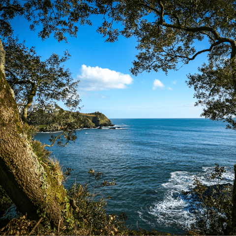 Visit Fowey and its scenic Readymoney Cove, twenty-five minutes away by car