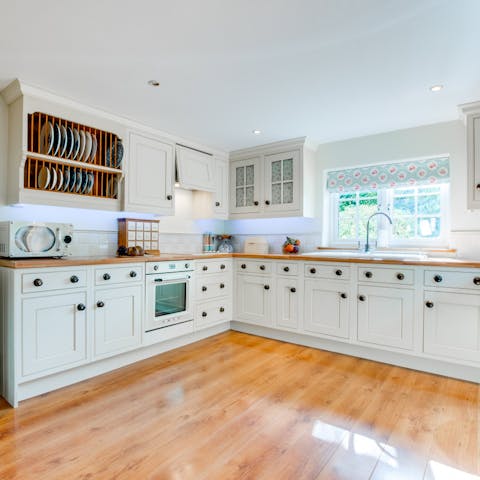 Cook up a celebratory feast in the farmhouse kitchen