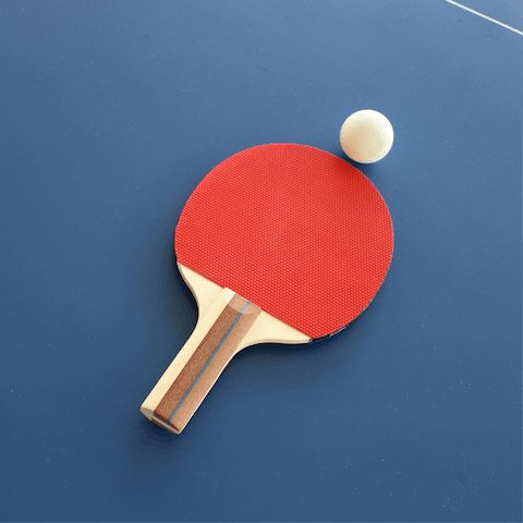 Play a few games of table tennis on the alresco ping pong table
