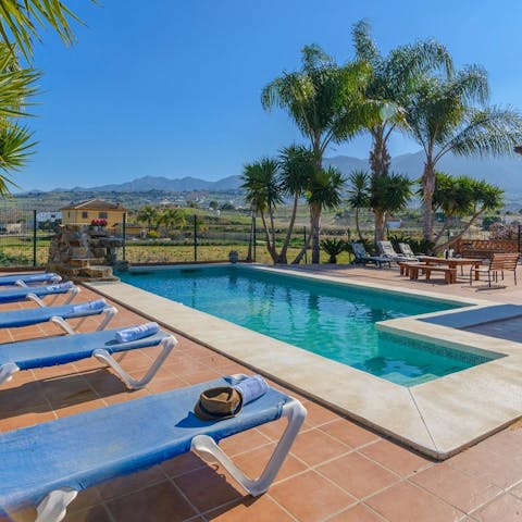 Soak up every last bit of Spanish sunshine by alternating between the private pool and sun loungers