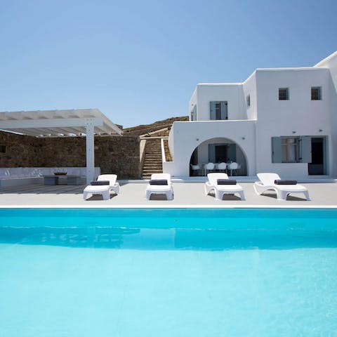 Luxuriate by your private swimming pool for hours on end
