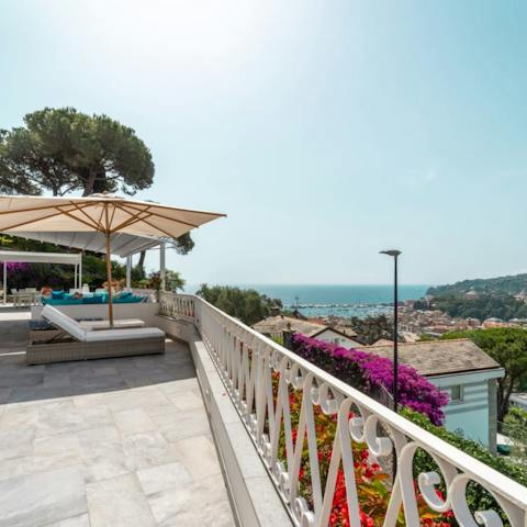 Sip crisp Vermentino wine on the terrace with a view over Santa Margherita Ligure
